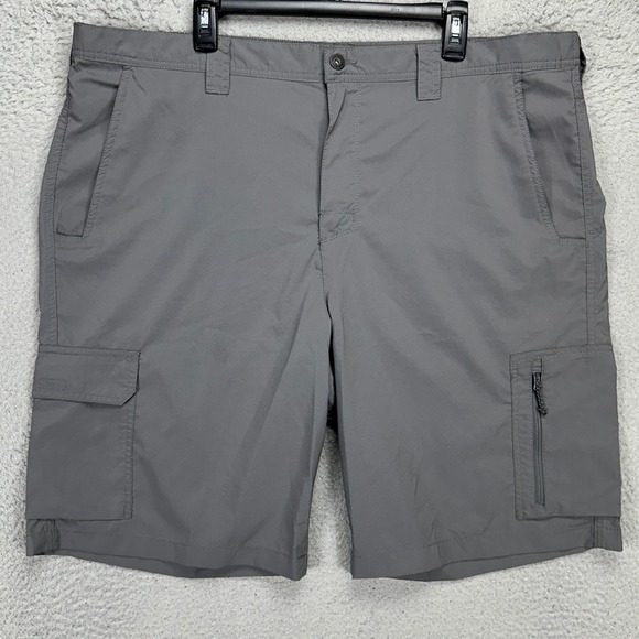 Columbia‎ Mens Cargo Shorts 44X12 Grey Hiking Camping Outdoor Stretch Waistband - Picture 1 of 7